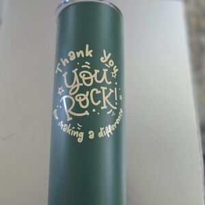 Green Tumbler with Inspirational Message